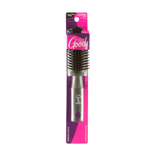 Goody Mini Styling Brush with Rubber Base - Detangler Brush For Quick Touch-Ups Throughout The Day for All Hair Types - Pain-Free Hair Accessories Beauty & Personal Care GOODY