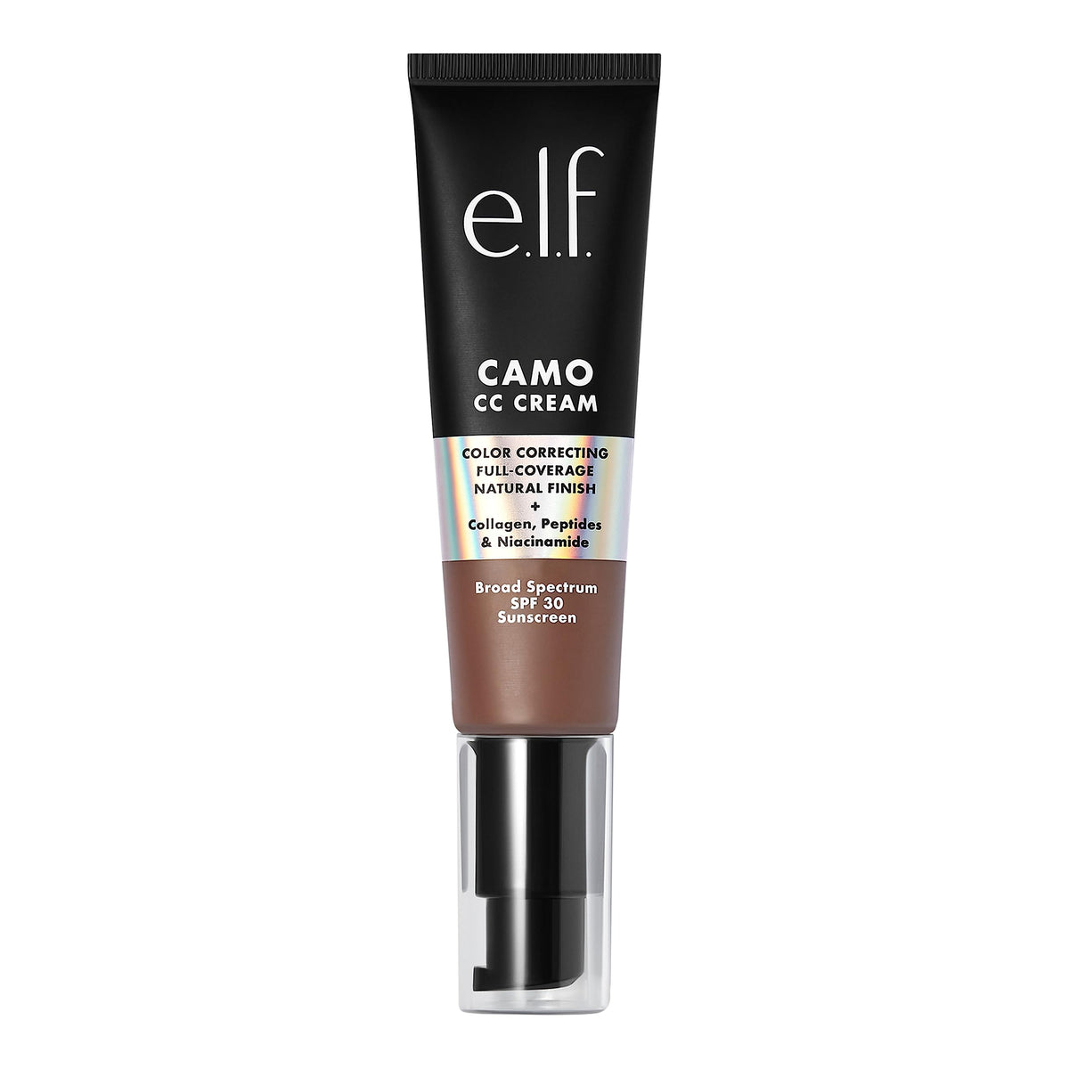 e.l.f. Camo CC Cream, SPF 30 Color-Correcting Medium-To-Full Coverage Face Foundation, Delivers An Airbrushed Finish, Vegan , Deep 560 C Beauty & Personal Care e.l.f.