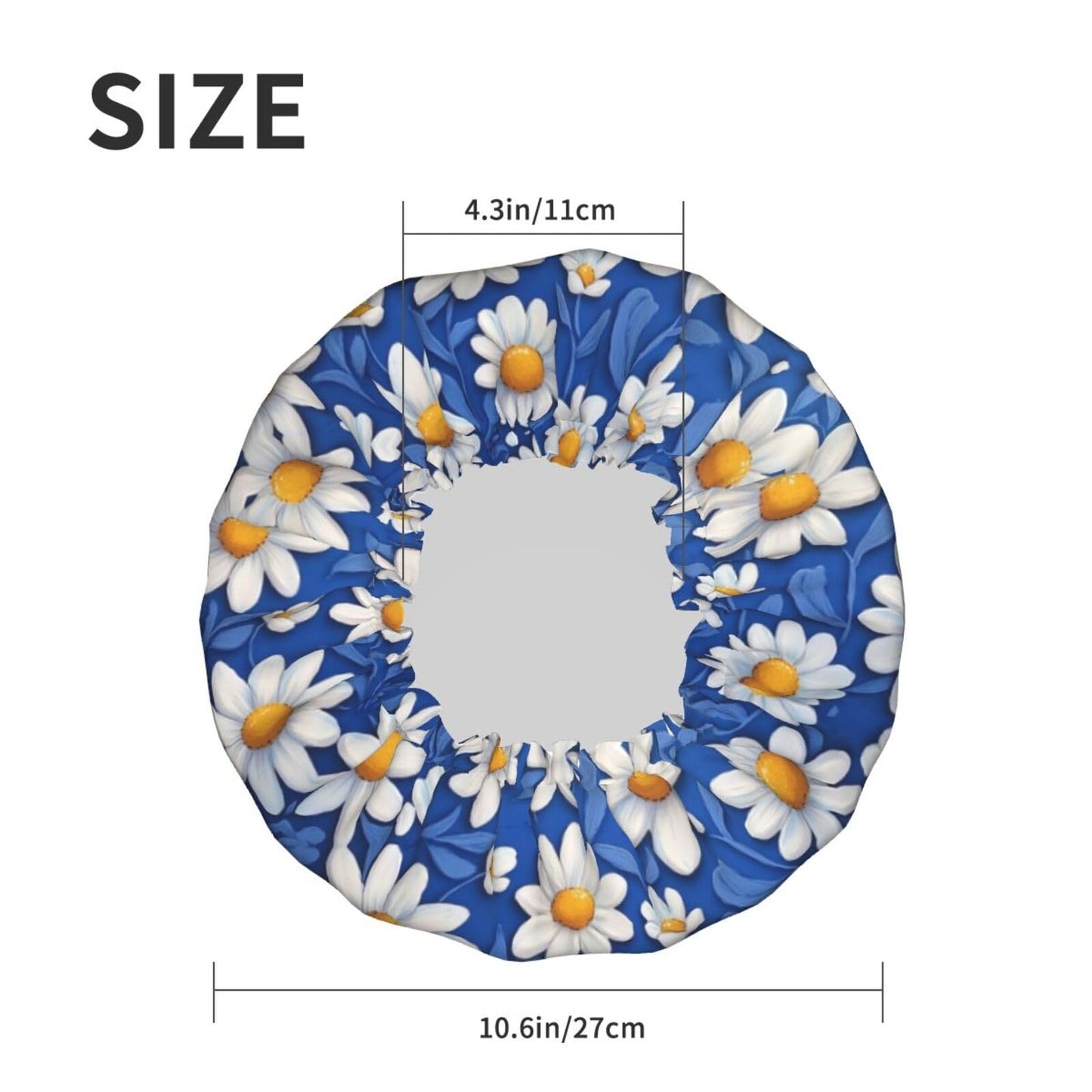 Bedbliss Flower Print Shower Cap, Waterproof Reusable Bath Caps For Women Hair, Double Layers Elastic Shower Hat Hair Protection Beauty and Personal Care Bedbliss