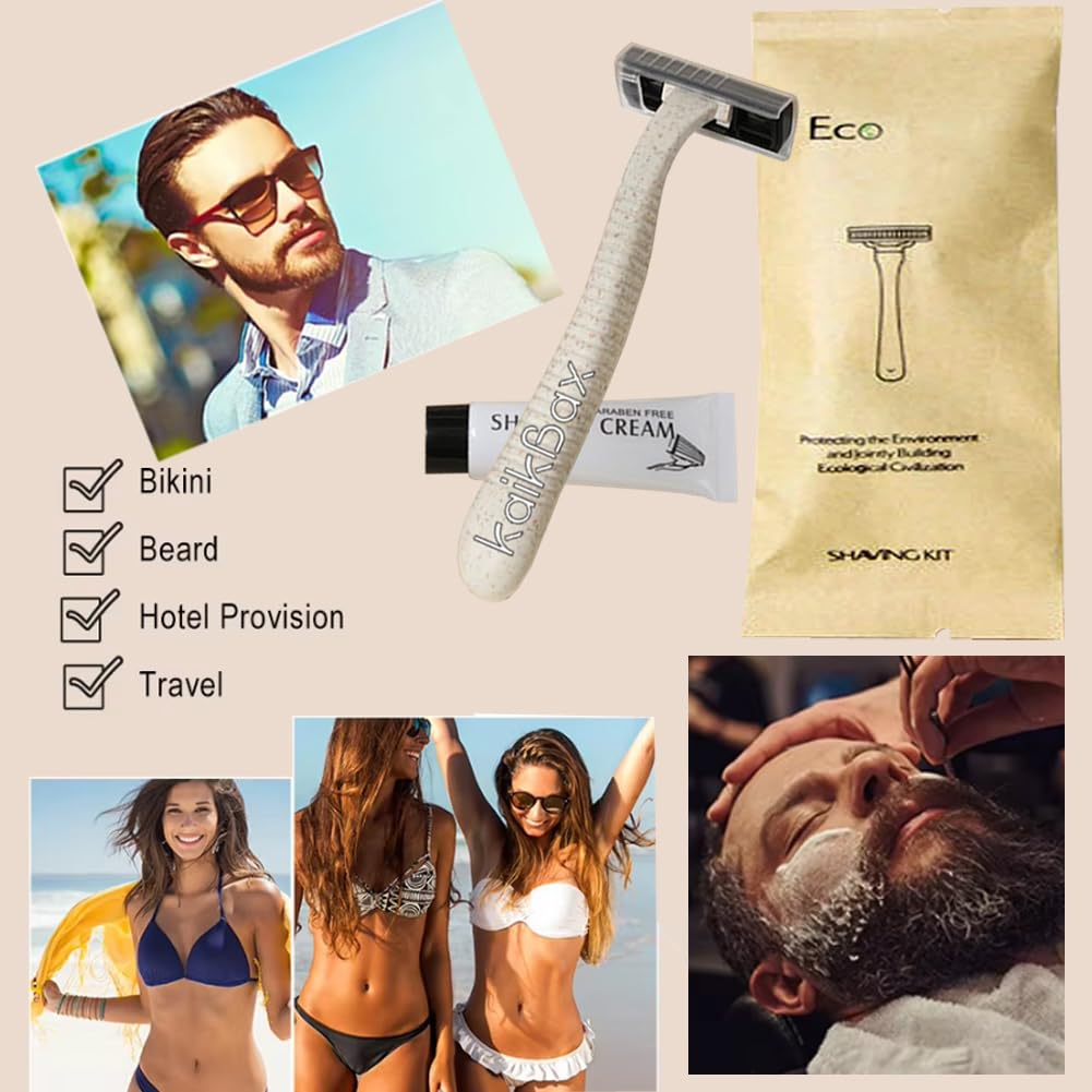 10Pack Disposable Razors 3 Blade Individually Wrapped Kit With Shave Cream Beauty and Personal Care QiMontGiaGonp