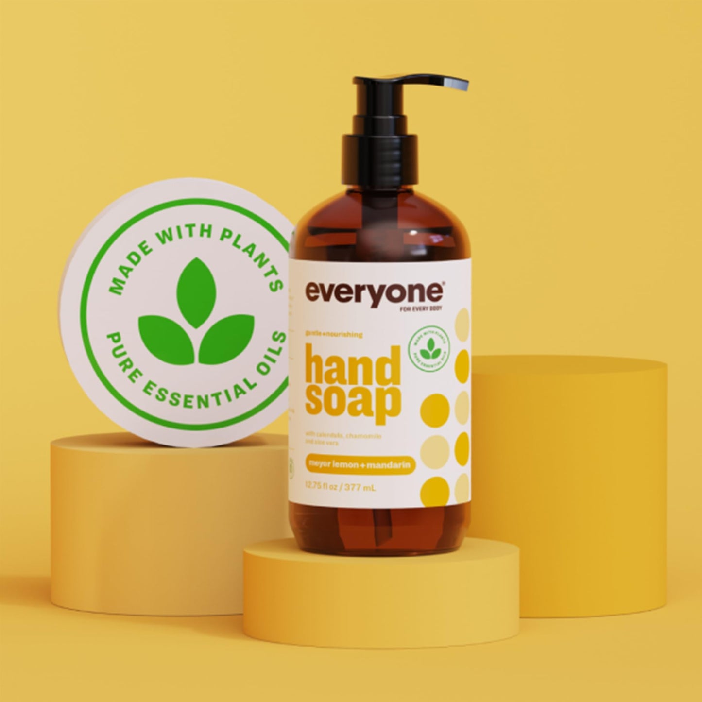 Everyone Liquid Hand Soap, 12.75 Ounce (Pack of 3), Meyer Lemon and Mandarin, Plant-Based Cleanser with Pure Essential Oils Beauty & Personal Care everyone for every body