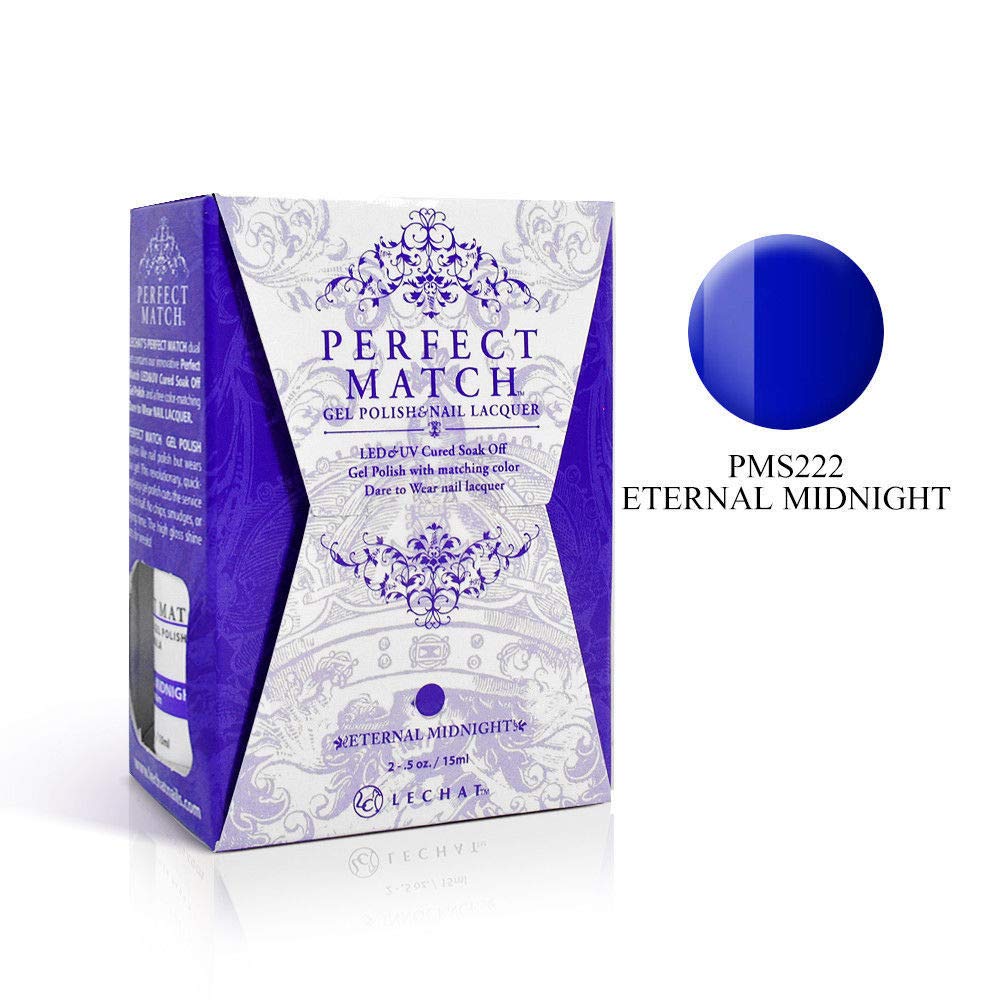 LECHAT Perfect Match Gel Polish, Eternal Midnight, 0.5 fluid_ounces (PMS222)