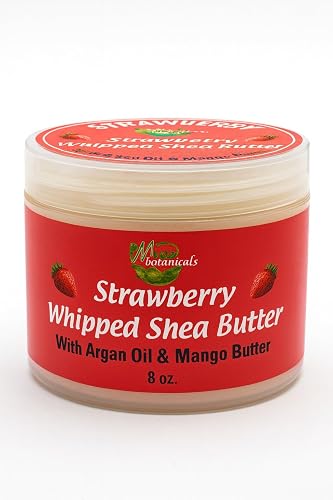 Mine Botanicals Strawberry Whipped Shea Butter With Argan Oil & Mango Butter Beauty & Personal Care Mine Botanicals