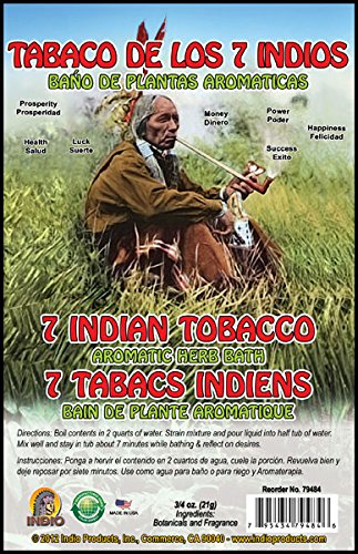 7 Indian Tobco Bath Herbs 0.75oz Jar Beauty and Personal Care INDIO