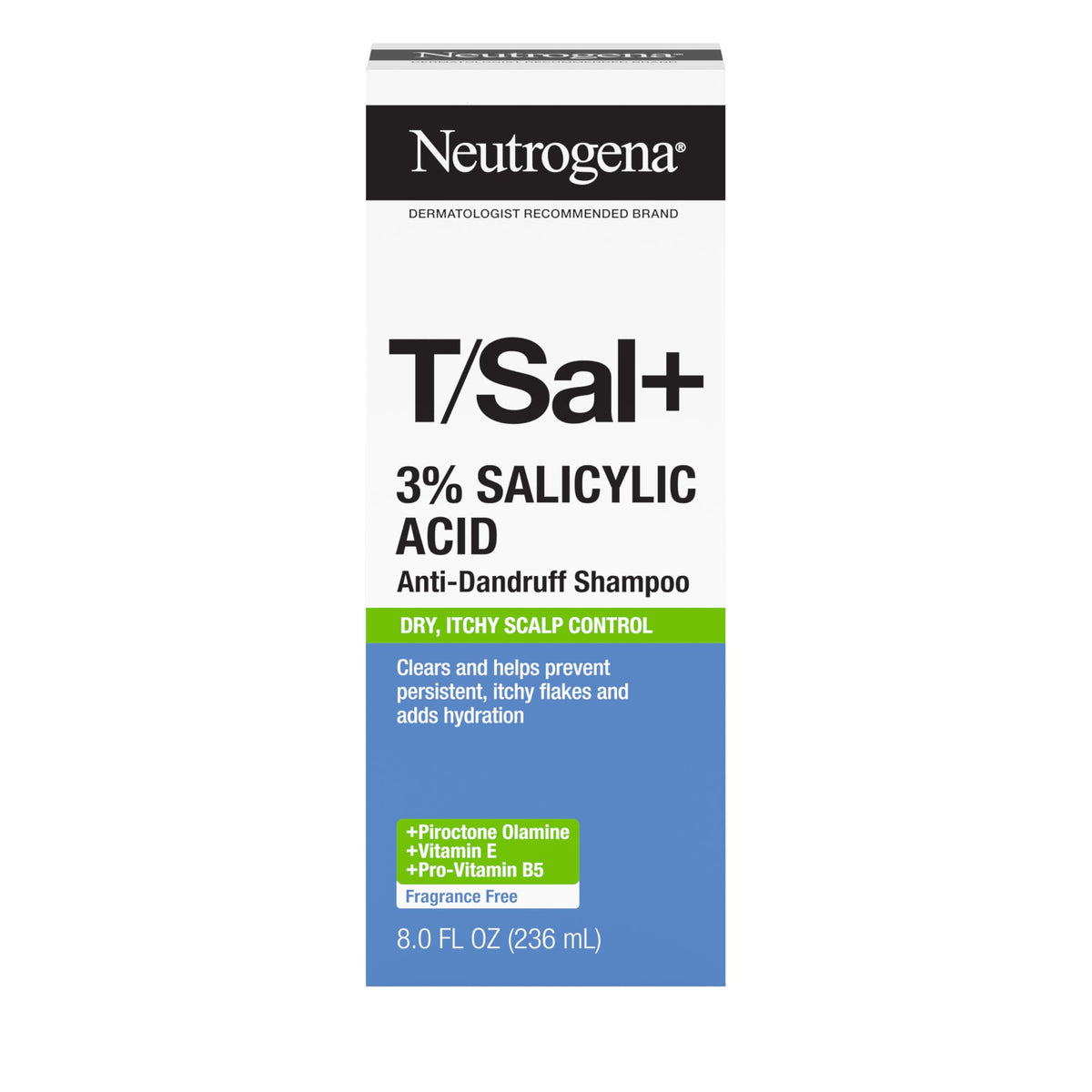 Neutrogena T/Sal+ Anti-Dandruff Shampoo with 3% Salicylic Acid, Clears Persistent Itchy Flakes and Adds Hydration to Scalp. With Piroctone Olamine Beauty & Personal Care Neutrogena