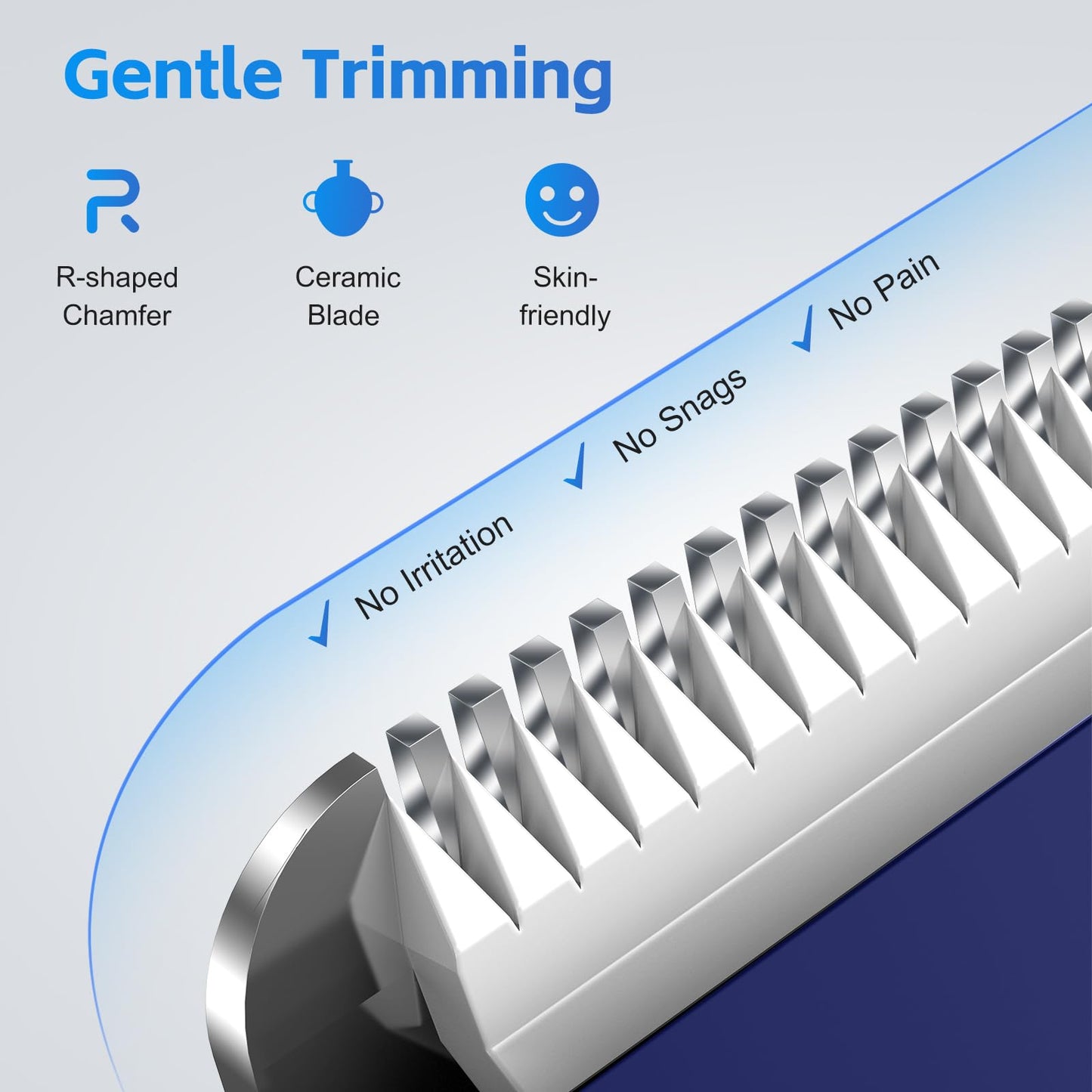 Electric Razor for Men: Manscape Body Trimmer for Mens Gifts, Electric shavers, IPX7 Waterproof, USB-Rechargeable,Replaceable Blade, Blue Beauty and Personal Care REYOLL