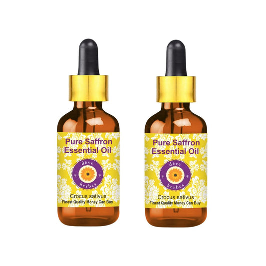 dève herbes Saffron Essential Oil (Crocus sativus) Pure - Non-Sticky - Non-Greasy - Lightweight - Men & Women - All Skin Types - Steam Distilled 5ml X Beauty and Personal Care dève herbes