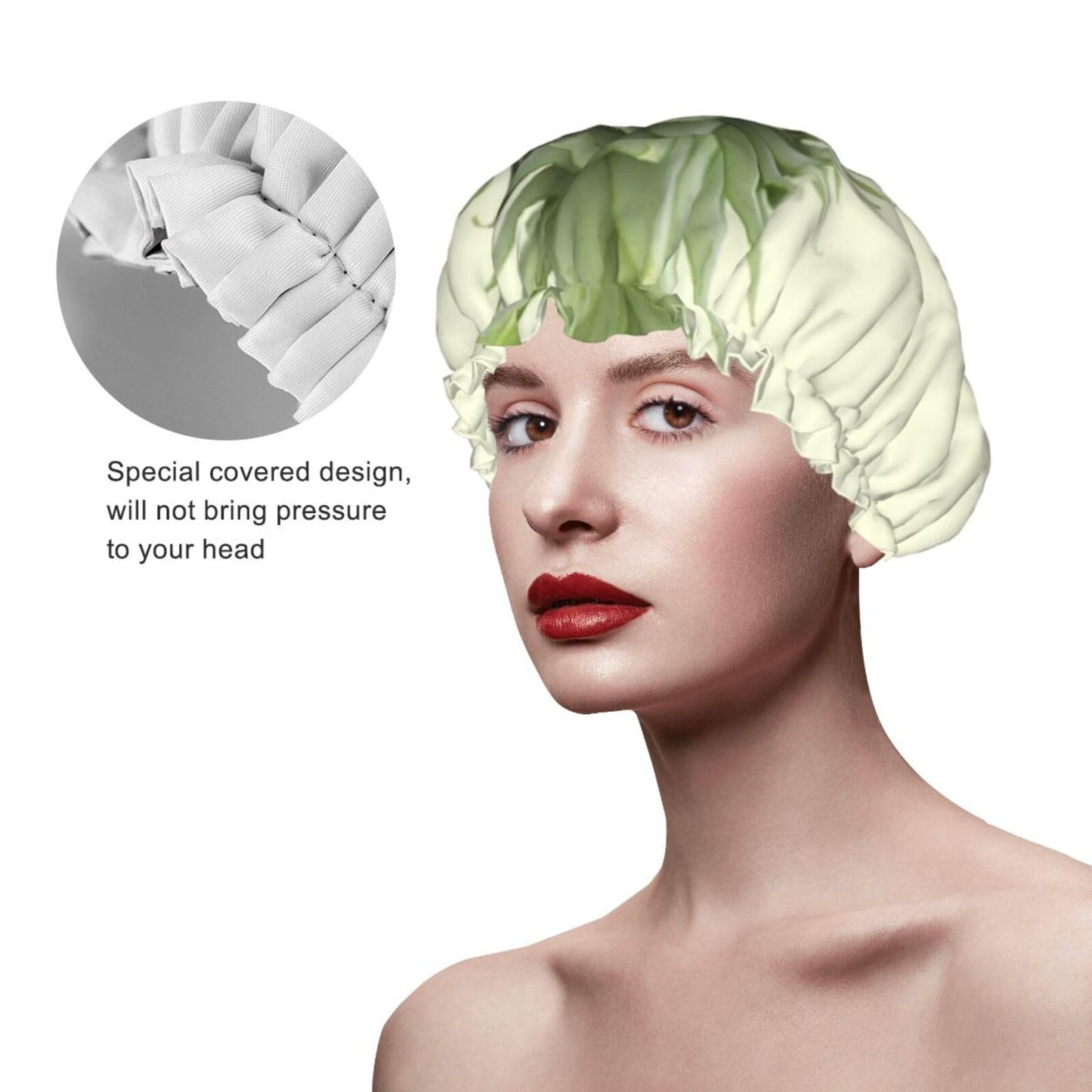 fresh pineapple Shower Cap for Women Men Large Reusable Shower Bonnet Double-Layer Waterproof Bath Caps Elastic Band Hair Hat for All Hairstyles Beauty and Personal Care BWLHJKE
