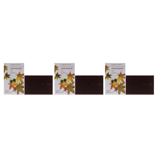 Soap - Ambraliquida - Pack of 3 by LErbolario for Unisex - 3.5 oz Soap Beauty & Personal Care L'Erbolario