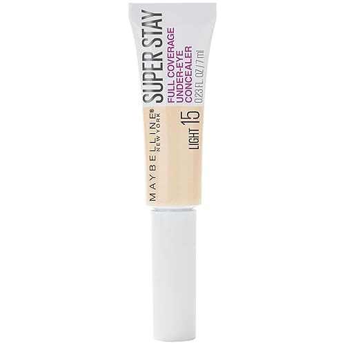 Maybelline New York Super Stay Full Coverage, Brightening, Long Lasting, Under Eye Concealer Liquid Makeup for up to 24H Wear, with Paddle Applicator Beauty & Personal Care MAYBELLINE