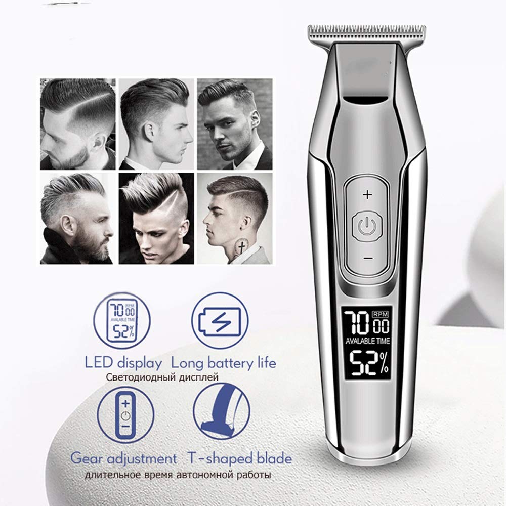 ZUIAI Professional Electric Hair Clipper, Electric Trimmer, Hair, Hair Clipper, Electric Clipper, Men's LCD Digital Beauty and Personal Care ZUIAI