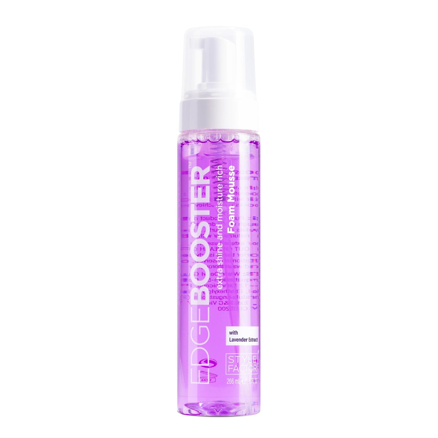 Style Factor EDGE BOOSTER Extra Shine & Moisture Rich Foam Mousse | Lightweight Styling for Curls, Waves, Braids, Locs & Protective Styles | Volume Beauty & Personal Care Style Factor