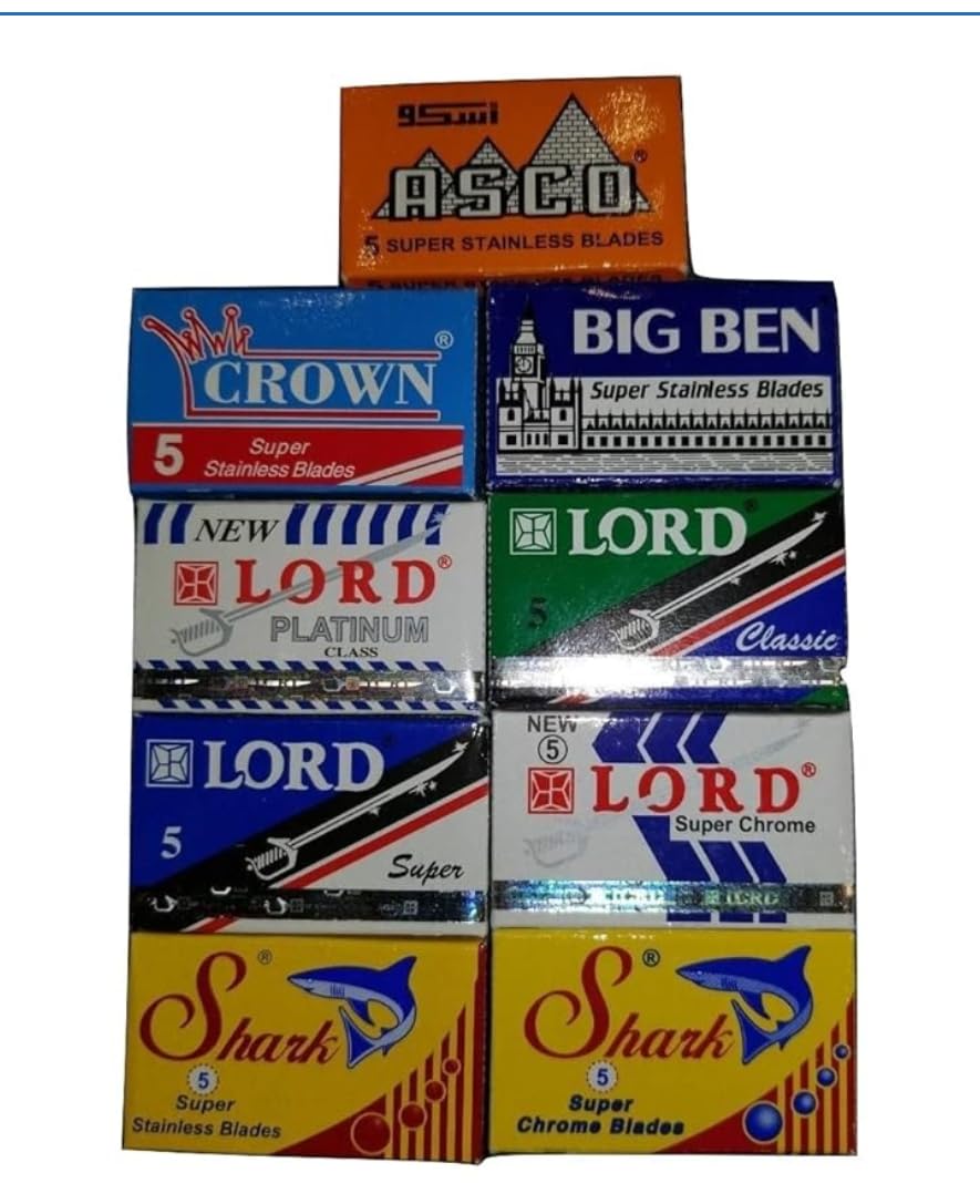 45 LORD SHARK ASCO BIGBEN CROWN DE Blade Sampler 9E Beauty and Personal Care Blade Sampler