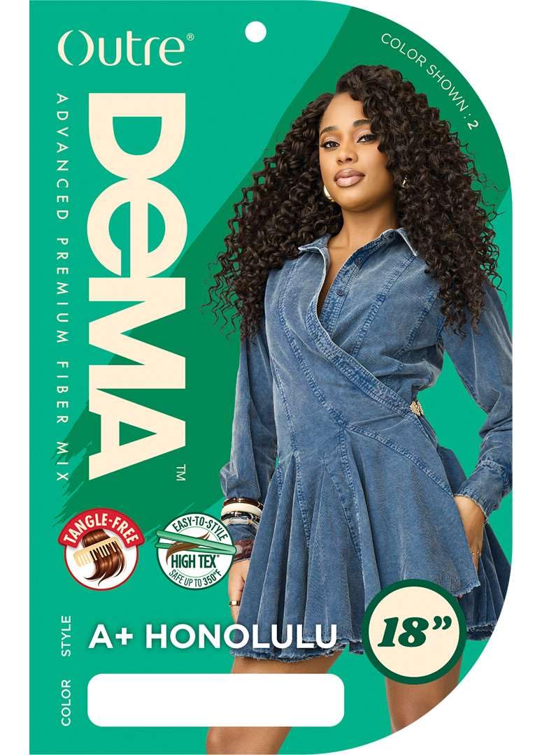 Outre DeMA - Advanced Premium Fiber Mix Synthetic Weave - A+ Honolulu 18" (BURGUNDY 425)