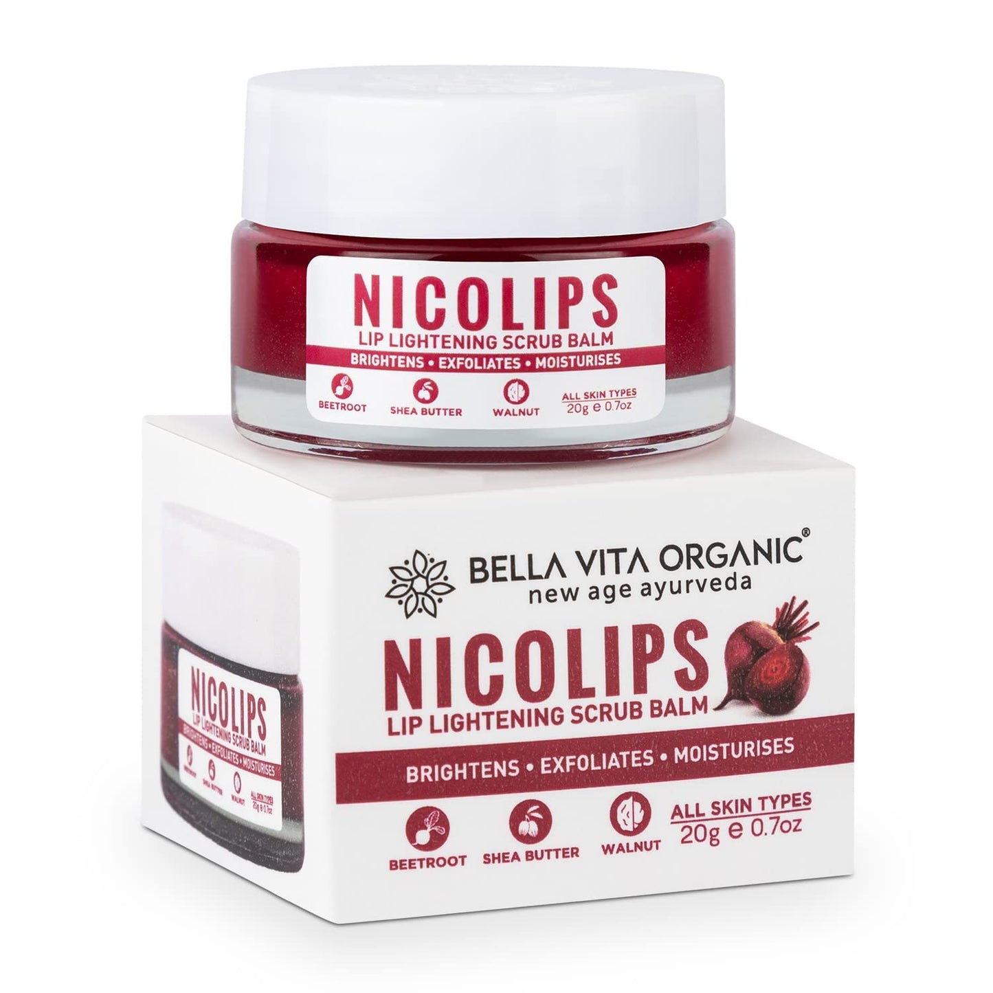 BEAUTY BRATS NicoLips Organic Lip Scrub Balm for Dark, Dry, Chapped Lips, Men and Women on amazon.com Beauty and Personal Care BEAUTY BRATS