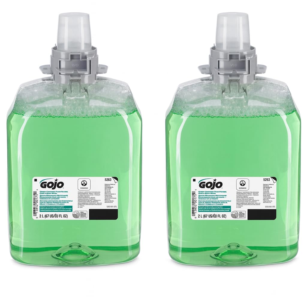 GOJO FMX-20 Foam Hand Hair & Body Wash, Cucumber Melon, 2c x 2000mL 5263-02