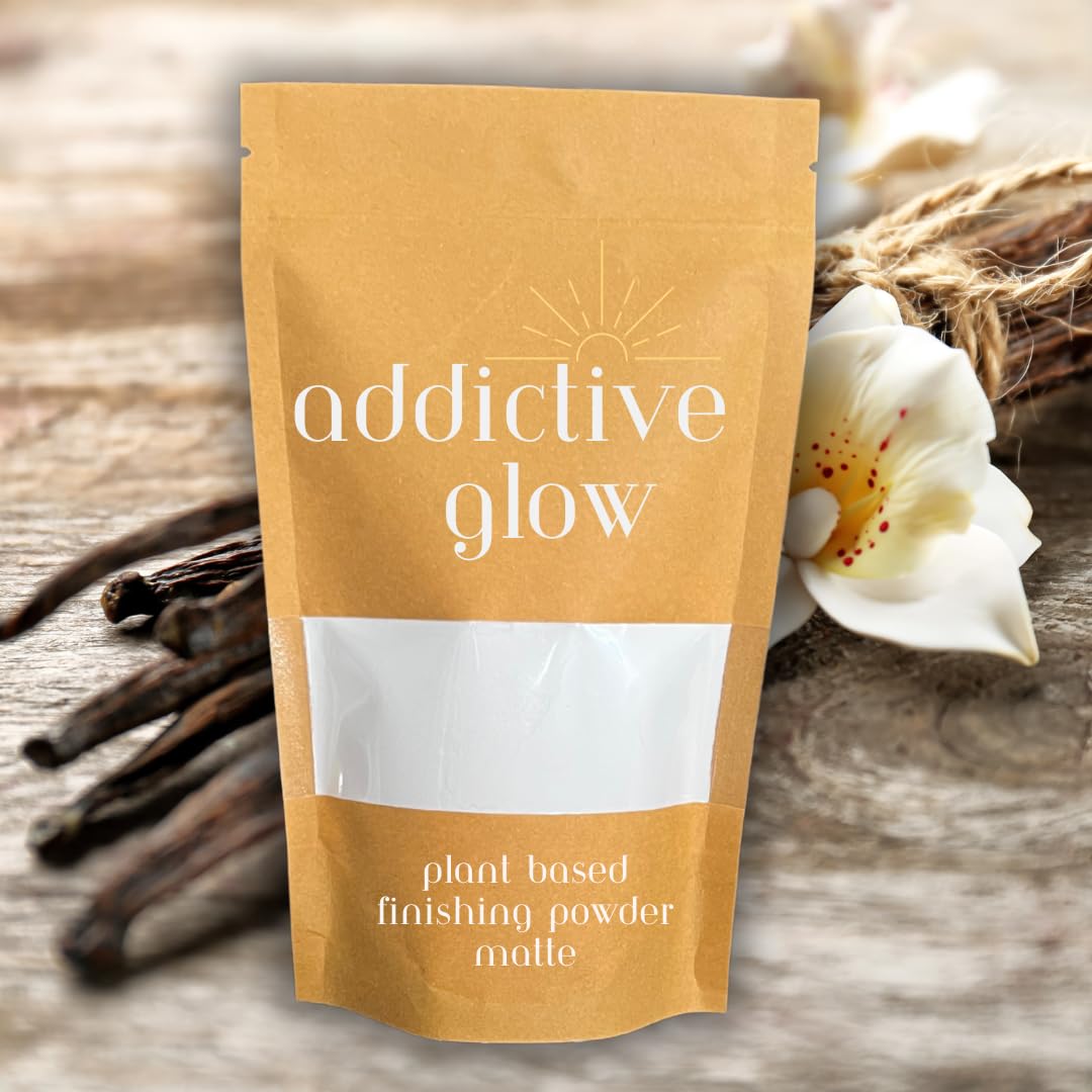 Addictive Glow Post Spray Tan Setting Powder - Translucent Plant Based Finishing Powder - Eliminates Sticky Feeling After Sunless Tanning - Matte or Beauty & Personal Care Addictive Cosmetics