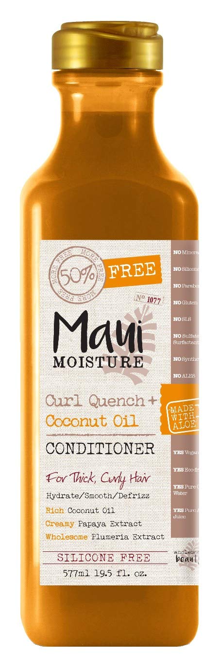 Maui Moisture Curl Quench Plus Coconut Oil Conditioner, 19.5 Ounce