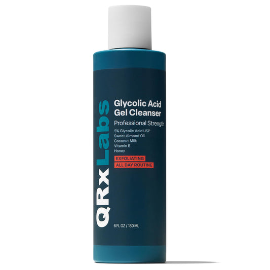 QRxLabs Glycolic Acid Face Wash 6 oz – Gentle Exfoliating Gel for Smoother Skin, Hydration, Blemish-Prone Skin & Ingrown Hair Care Beauty & Personal Care QRxLabs