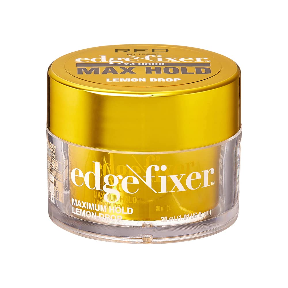 Red by Kiss Edge Fixer 24 Hour Maximum Hold Edge Wax No Flaking Biotin B7 Infused Hair Gel 1.01 fl.oz Beauty & Personal Care Red by Kiss