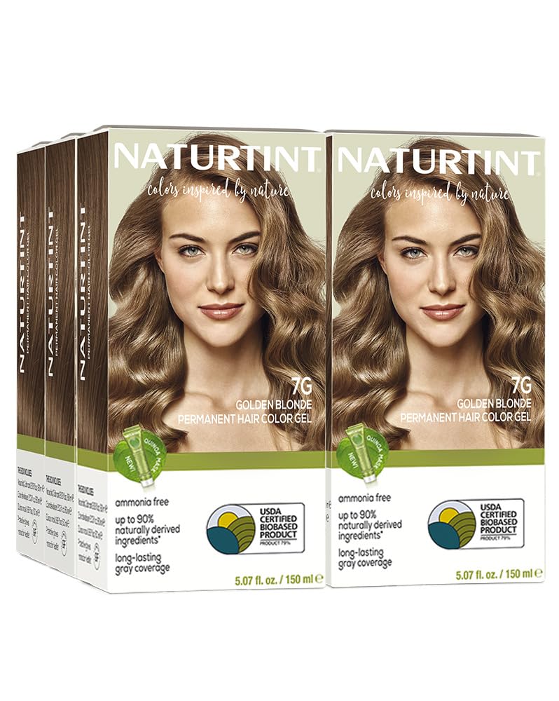 Naturtint 7G Golden Blonde Permanent Hair Color (Pack of 6), Ammonia Free, Vegan, Cruelty Free, up to 100% Gray Coverage, Long Lasting Results Beauty & Personal Care Naturtint