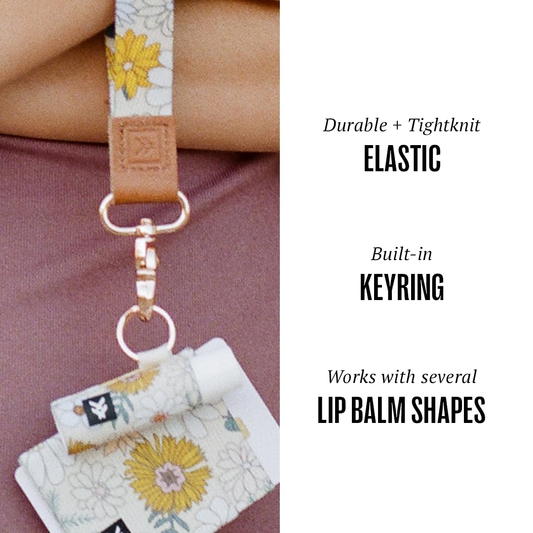 Thread Wallets Elastic Chapstick and Lip Gloss Holder Keychain (Blossom) Beauty & Personal Care Thread Wallets