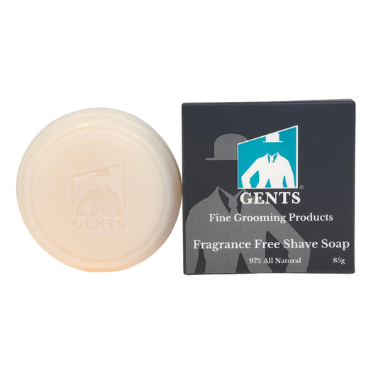 GENTS 97% All Natural Shave Soap Set for Men, Fragrance Free Shaving Soap with Shea Butter for Sensitive Skin Beauty and Personal Care G.B.S