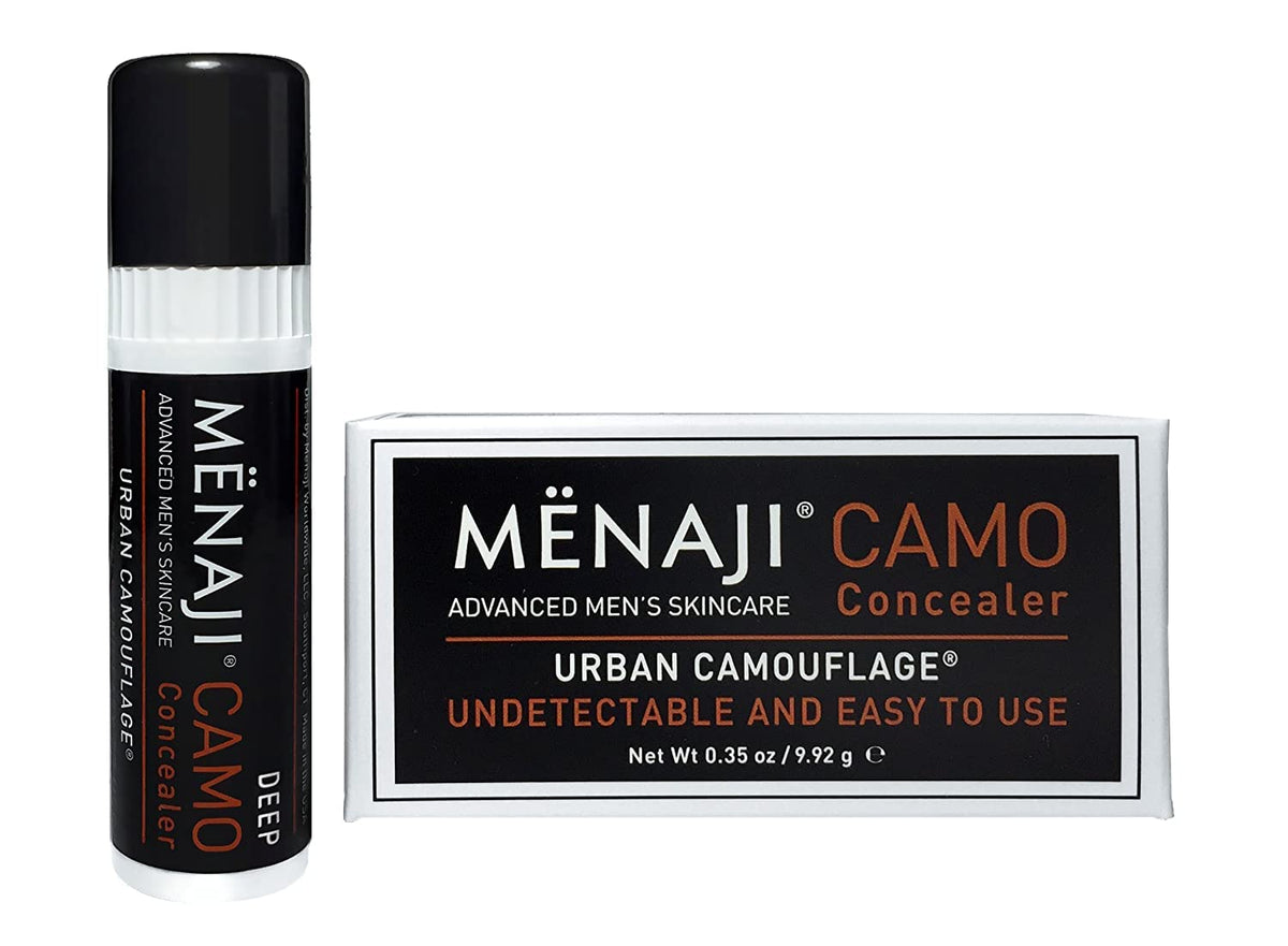 MËNAJI URBAN CAMOUFLAGE® Concealer Stick for Men - Skin Foundation Concealer for Dark Circles, Acne, Under Eye - Corrector - Mens Cosmetics - Deep -