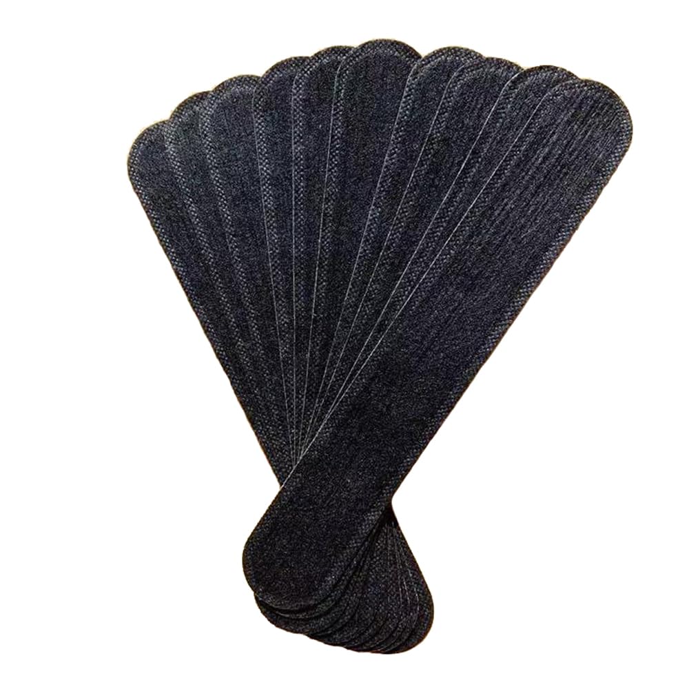 100pcs Collar Protectors Hat Tape Self-Adhesive Neck Liner Pads Against Collar Sweat Stains (Black) Beauty and Personal Care RCFINE