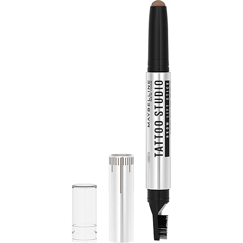 Maybelline TattooStudio Brow Lift Stick Makeup with Tinted Wax Conditioning Complex, Soft Brown, 1 Count Beauty & Personal Care MAYBELLINE