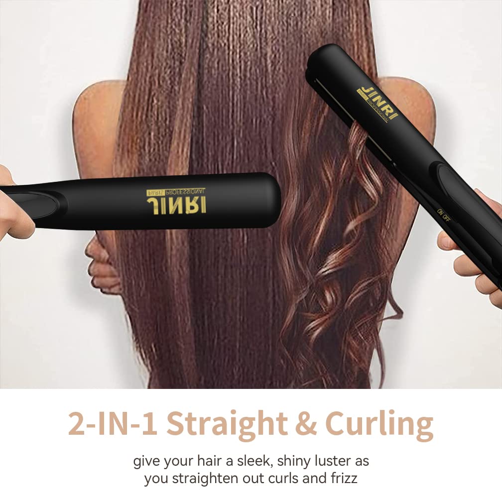 3 in 1 Hair Styling Tool: Straightening Brush, Crimper, and Flat Iron | Heated Brush for Smooth, Anti-Frizz Hair | Electric Straightener Beauty & Personal Care JINRI