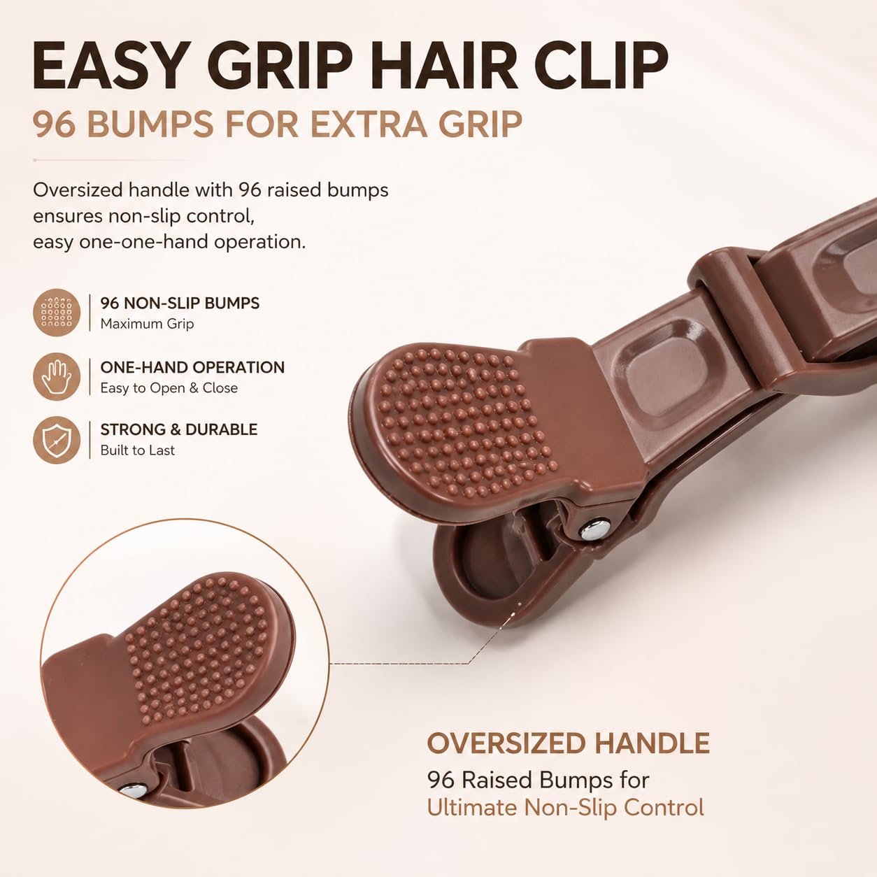 HH&LL Professional Alligator Hair Clips, 10 Pack Large Styling Sectioning Clips in Neutral Earth Tones, Non-Slip Double-Hinged Design Barber Clips Beauty and Personal Care HH&LL