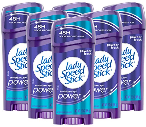 Lady Speed Stick Invisible Dry Power Underarm Antiperspirant Deodorant for Women, Powder Fresh - 2.3 ounce (6 Pack) Beauty and Personal Care Lady Speed Stick