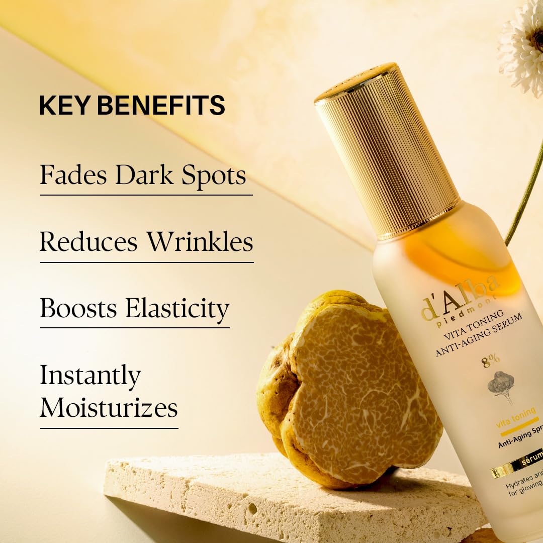 d'alba Piedmont Vita Toning Anti-Aging 8% Spray Serum (70 ml / 2.37 fl oz), Dual-Layer Oil & Serum Mist, Hydrating & Firming Face Spray with White Beauty and Personal Care d'alba Piedmont