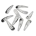 Metal Silver 50 Pcs Mini Small 30mm Snap Hair Clips Hair pins Hair Barrettes Hair Accessories Beauty & Personal Care Pinklife