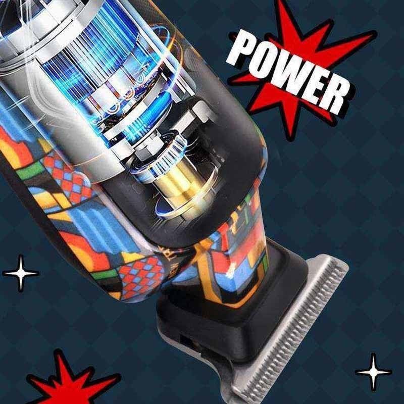 QDKVTNDJZ Hair Clippers,Beard Trimmer for Men, Multifunction Men's Professional Electric Actuator Printed Graffiti Shaving Face USB Charging Beauty and Personal Care QDKVTNDJZ