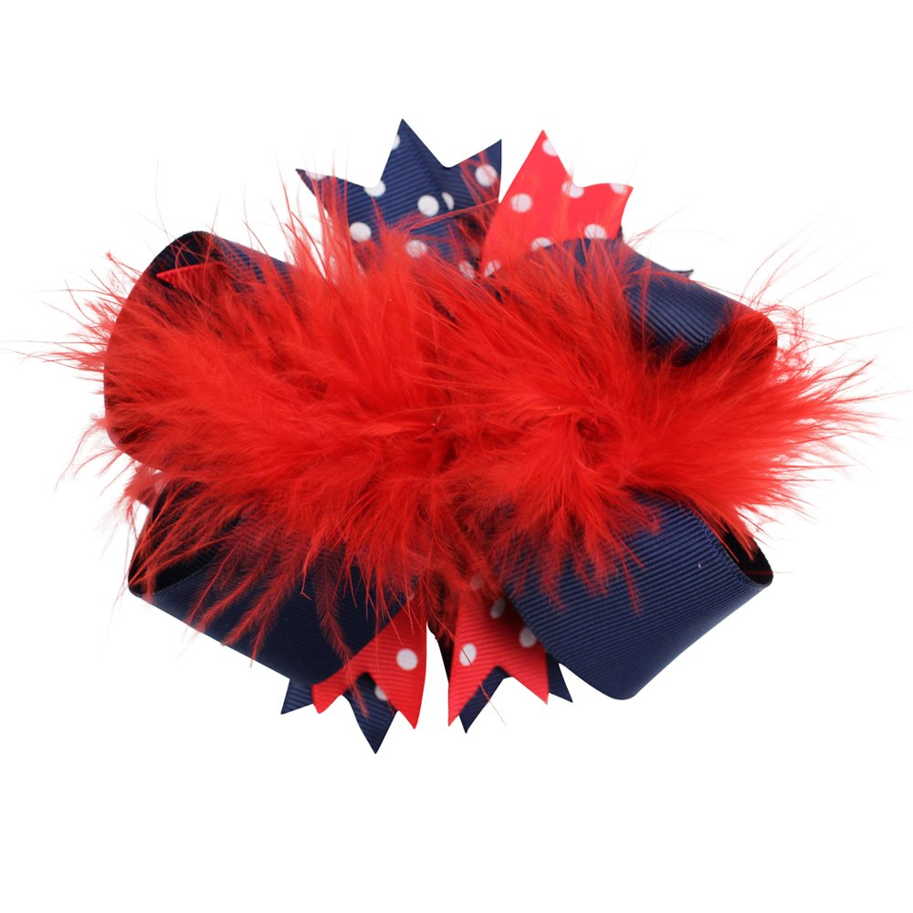 juDanzy Large Red White and Blue Patriotic Hair Bow Clip for Girls Beauty & Personal Care juDanzy