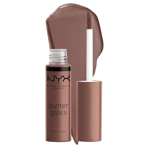 NYX PROFESSIONAL MAKEUP Butter Gloss Brown Sugar, Non-Sticky Lip Gloss - Cinnamon Roll (Grey Brown) Beauty & Personal Care NYX PROFESSIONAL MAKEUP