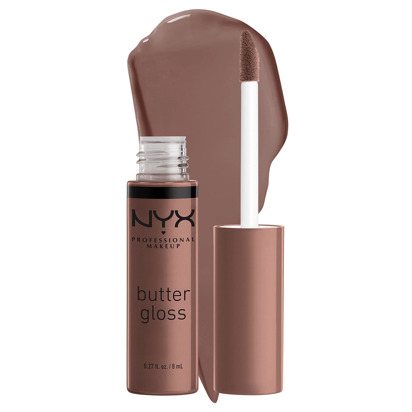 NYX PROFESSIONAL MAKEUP Butter Gloss Brown Sugar, Non-Sticky Lip Gloss - Cinnamon Roll (Grey Brown) Beauty & Personal Care NYX PROFESSIONAL MAKEUP