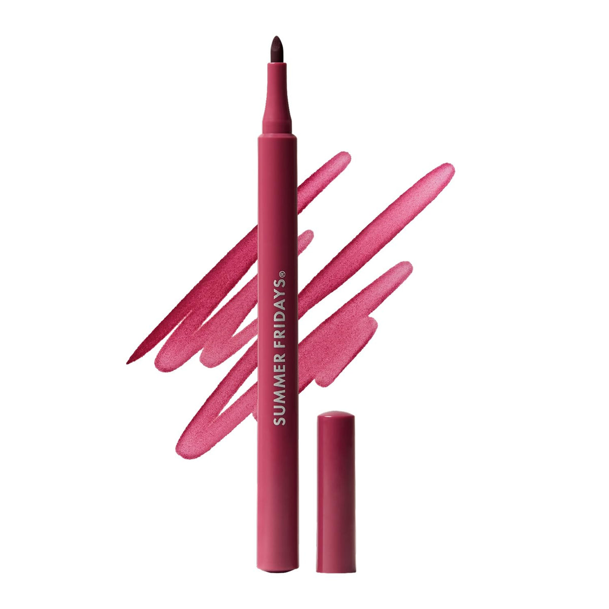 Summer Fridays Flushed Lip Stain Liner, 12hr Wear & Transfer-Proof, Plum