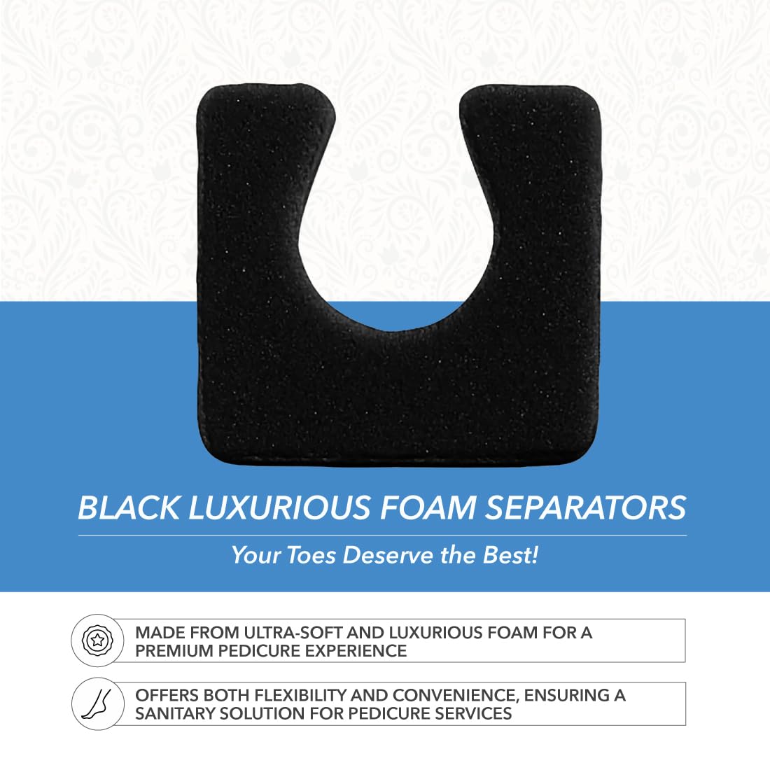ForPro Sole Toe Separator - Black Luxurious Foam Separators - Individual Toe Separators for Pedicures – (Pack of 576) Beauty and Personal Care ForPro Professional Collection