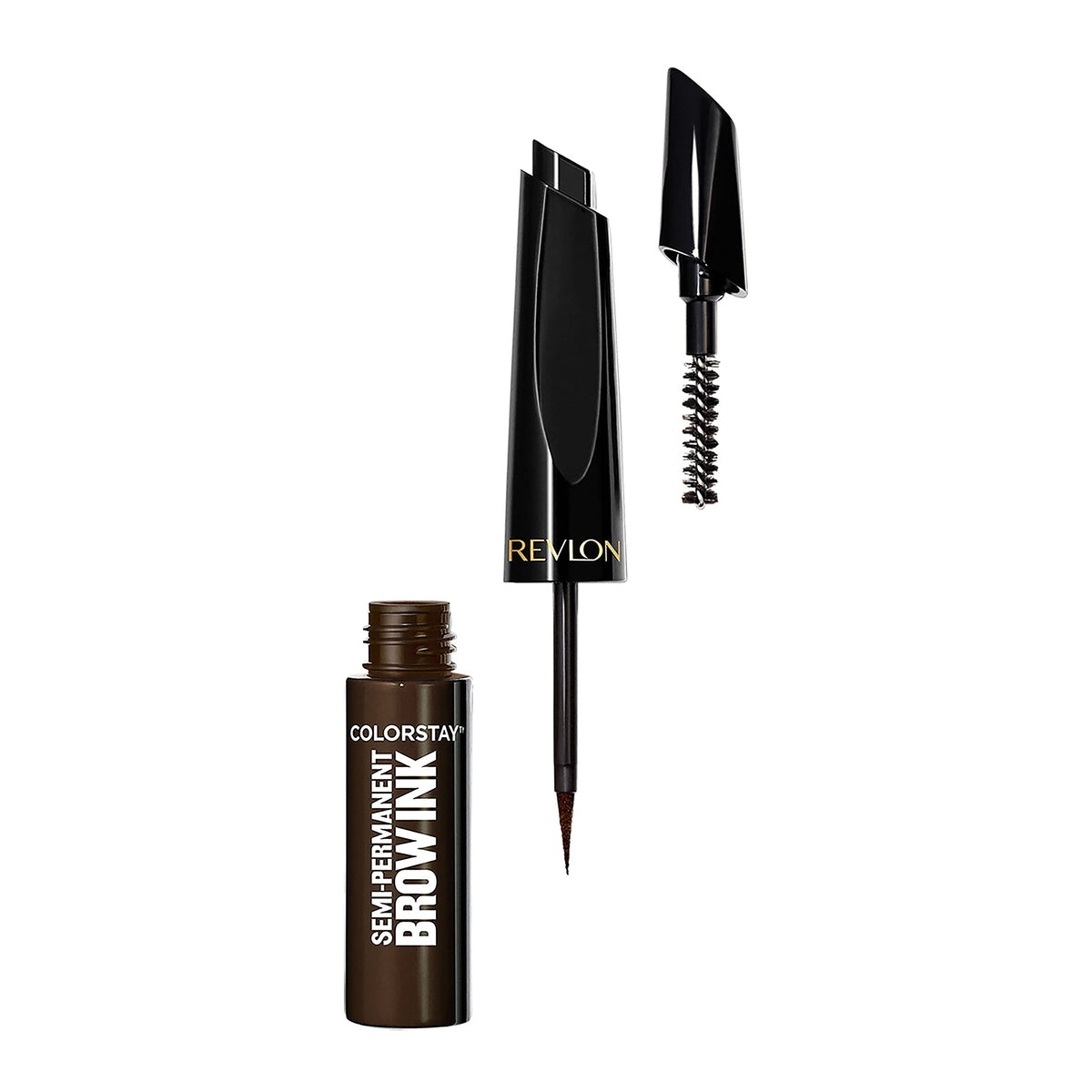 Revlon ColorStay 5-in-1 Semi-Permanent Brow Ink with Spoolie Brush, Waterproof, Transfer-Proof, Eyebrow Makeup, Easy to Remove, 355 Dark Brown Ink Beauty & Personal Care REVLON