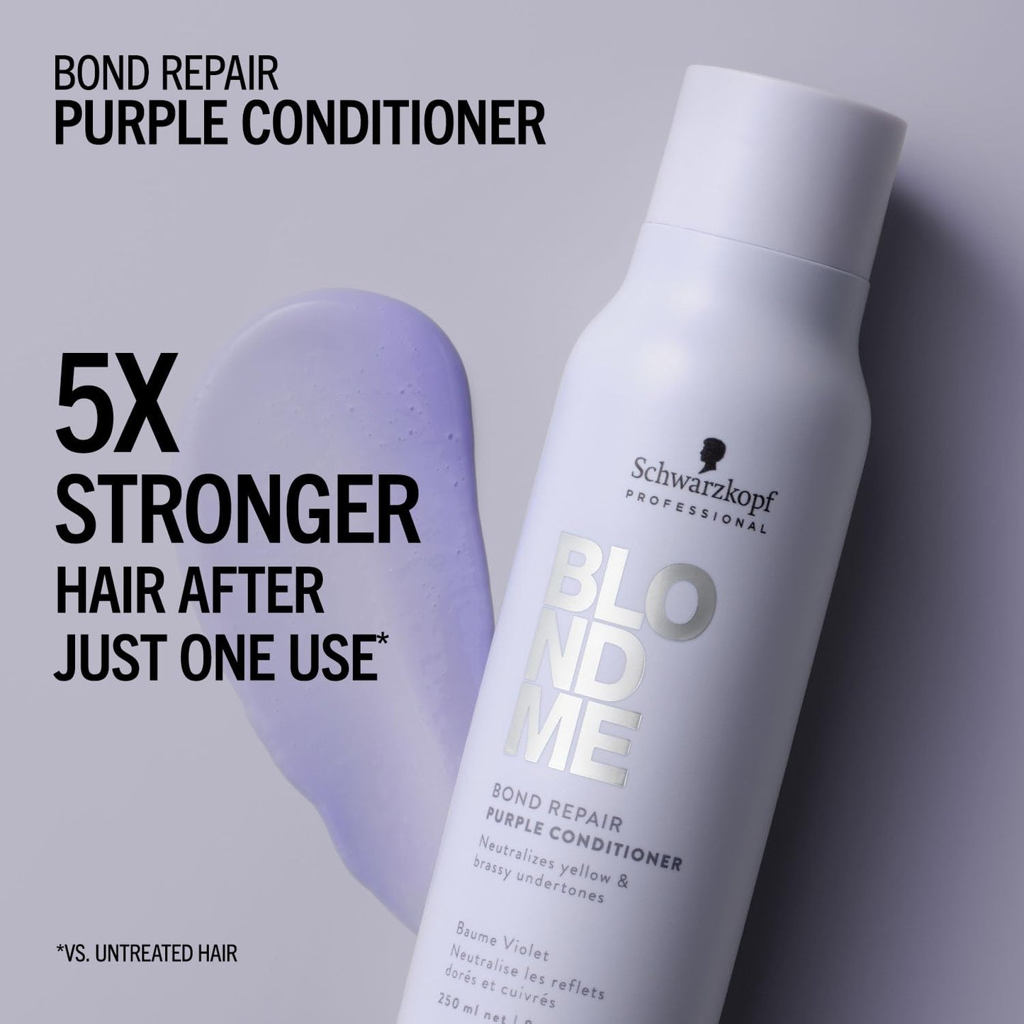 BLONDME Bond Repair Purple Shampoo & Conditioner Bundle | Neutralized Yellow Undertones, Prevents Brassiness & Strengthen Blonde Hair Beauty & Personal Care BlondMe