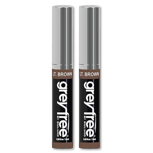 Greyfree Hair Mascara Root Touch-Up for Gray Hair | Precision Hairline Concealer for Brows & Beard | 2 Pack (LIGHT BROWN) Beauty & Personal Care Greyfree