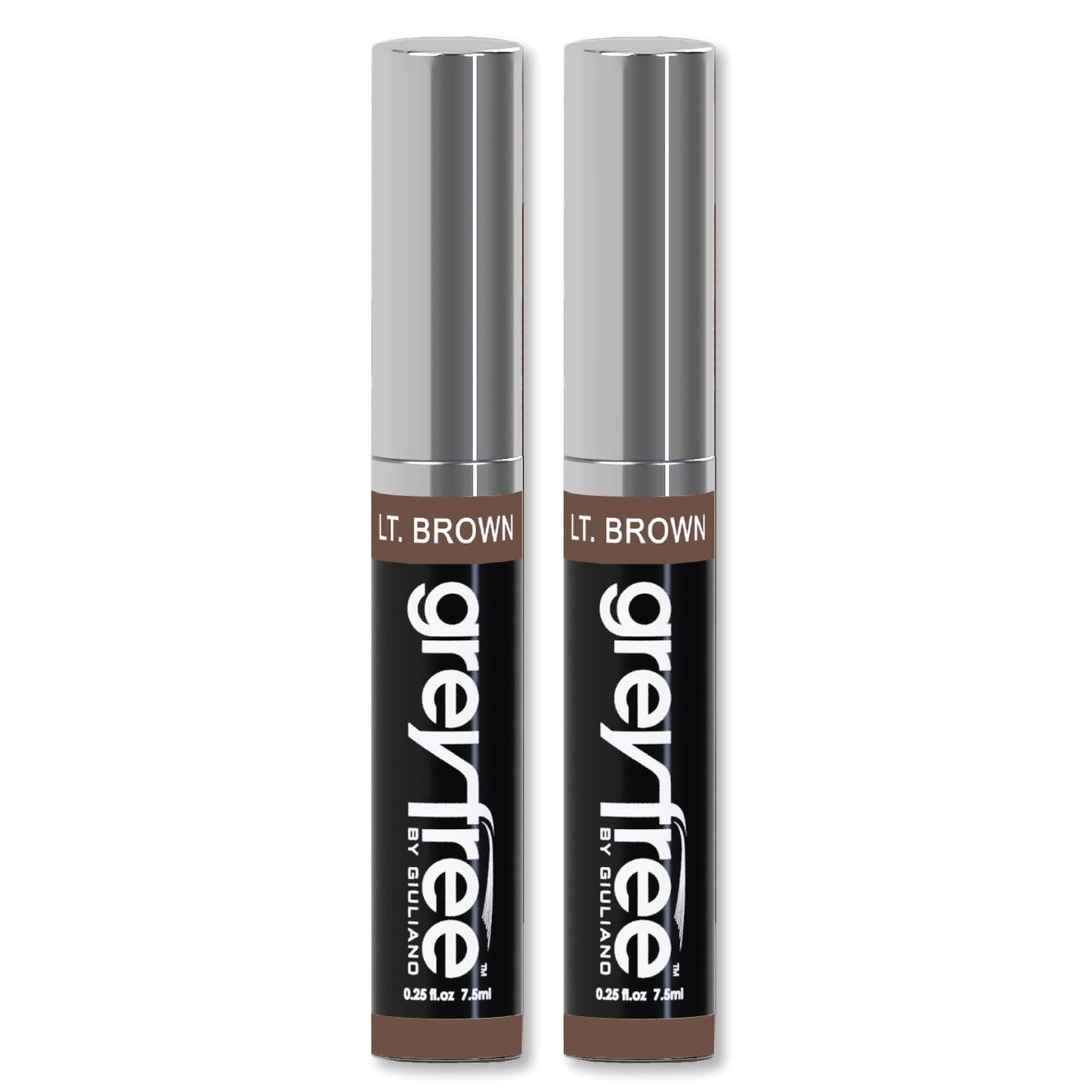 Greyfree Hair Mascara Root Touch-Up for Gray Hair | Precision Hairline Concealer for Brows & Beard | 2 Pack (LIGHT BROWN) Beauty & Personal Care Greyfree