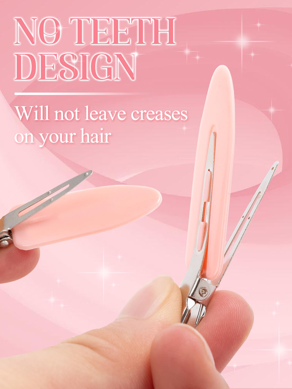 8Pcs Creaseless Hair Clips for Women Styling, 4 Black, 4 Pink Beauty and Personal Care MADHOLLY