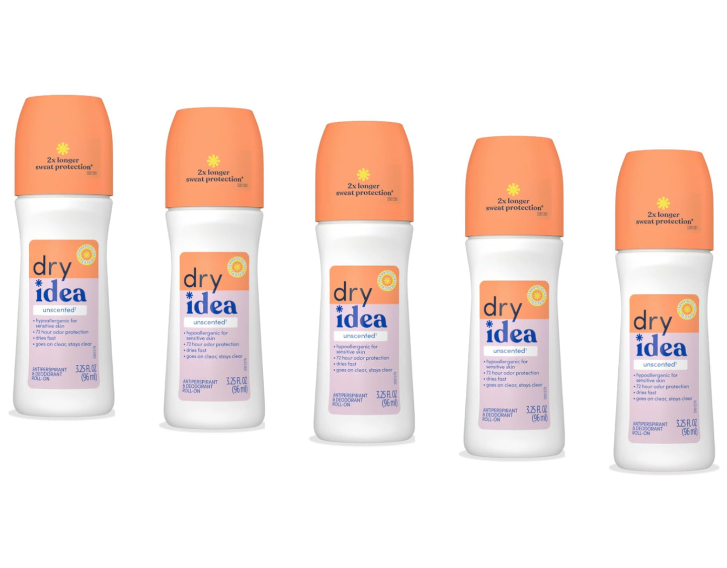 Dry Idea Anti-Perspirant Deodorant Roll-On Unscented 3.25 oz (Pack of 5) Beauty and Personal Care Dry Idea