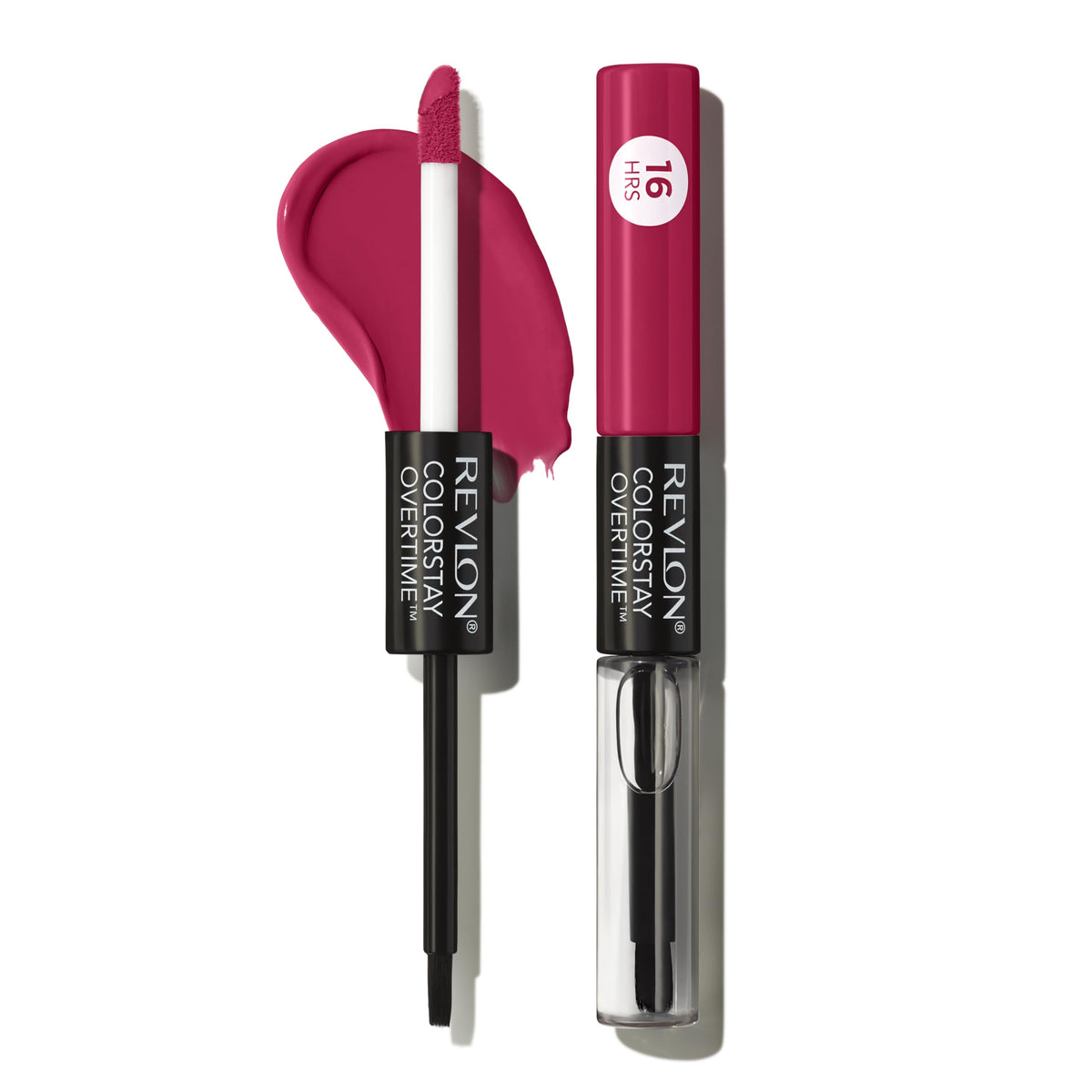 Revlon Liquid Lipstick with Clear Lip Gloss, ColorStay Overtime Lipcolor, Dual Ended with Vitamin E, 010 Non-Stop Cherry, 0.07 Fl Oz Beauty & Personal Care REVLON