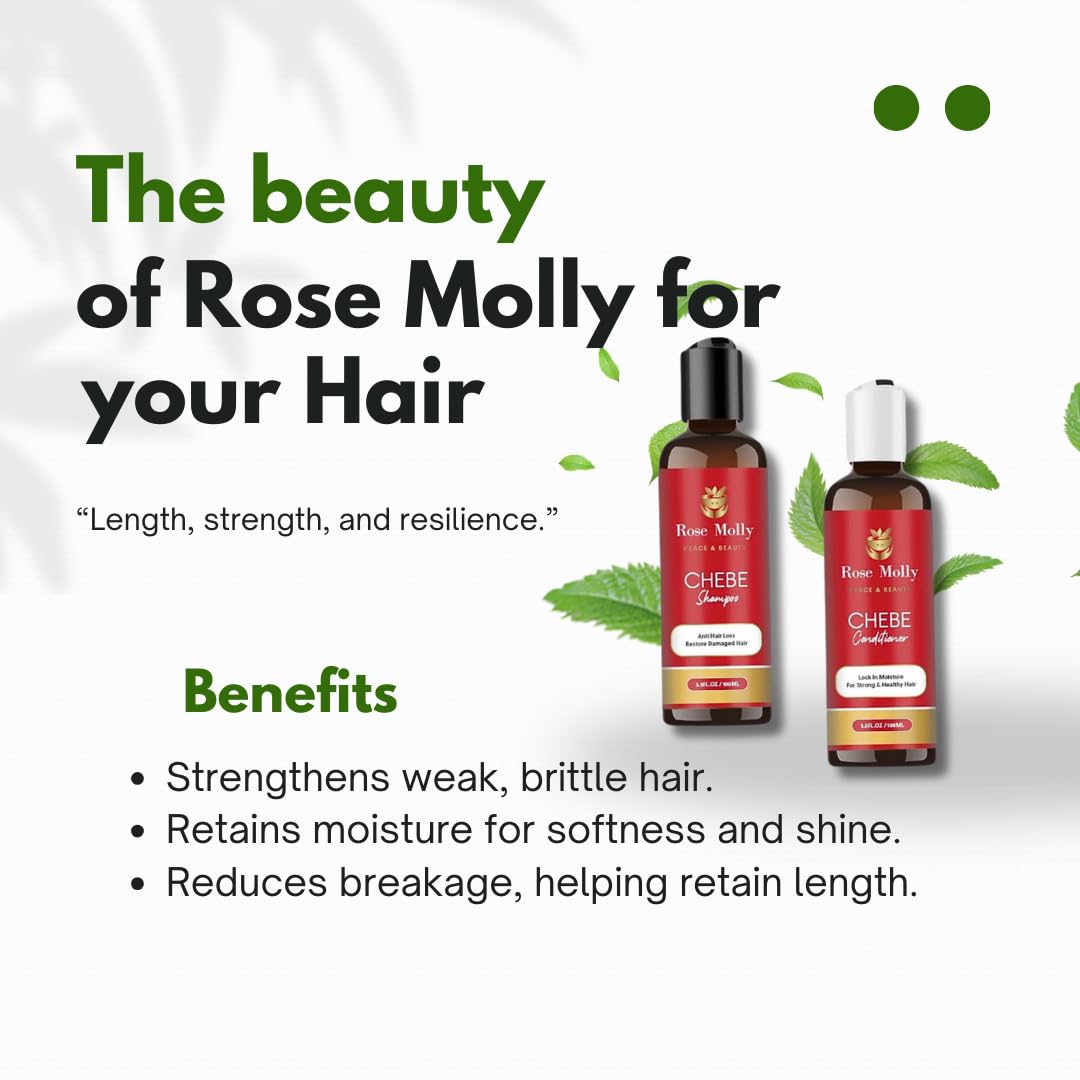 Rose Molly Chebe Shampoo and Conditioner Set, 3.5 fl oz Each Beauty & Personal Care Rose Molly