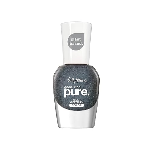 Sally Hansen Good. Kind. Pure. Nail Polish | Plant-Based, Vegan, 16-Free Formula | Opaque, Shimmery | 400 Lava Rocks | Dark Grey Nail Color Beauty & Personal Care Sally Hansen